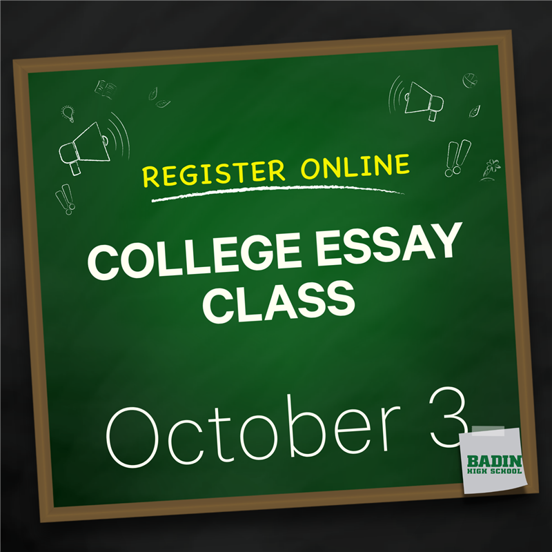 Badin students participating in a college essay workshop.