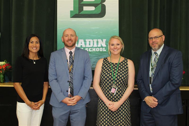Badin High School administrators and school community members.
