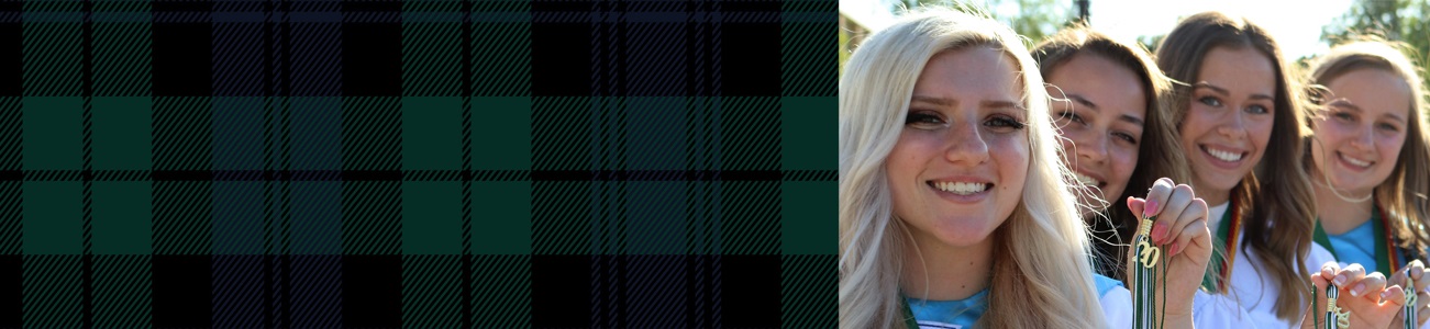 Alumni composite header image featuring the approved Alumni plaid and school imagery.