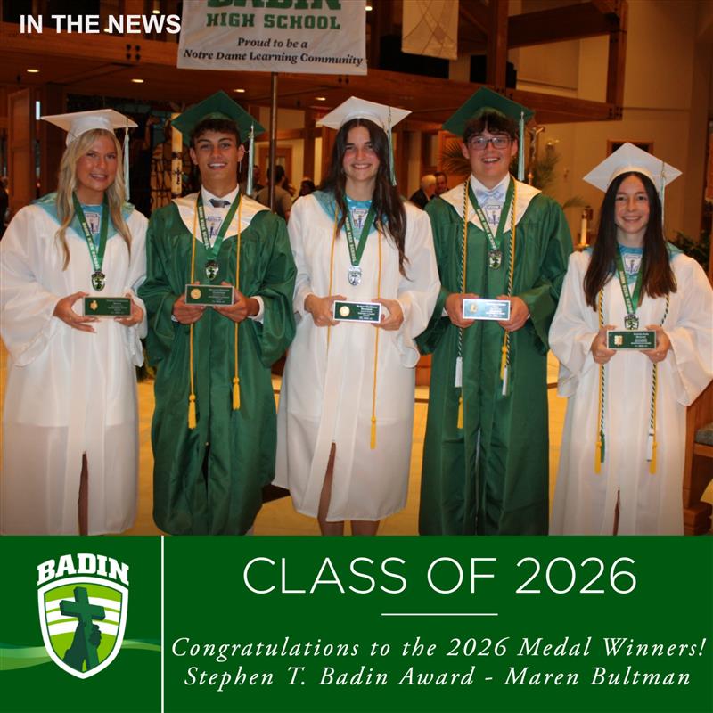 Read the press release about Badin medal winners